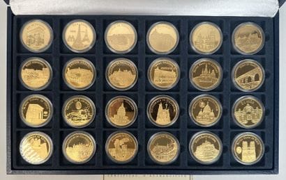 Box of 24 medals, collection Trésors du Patrimoine...