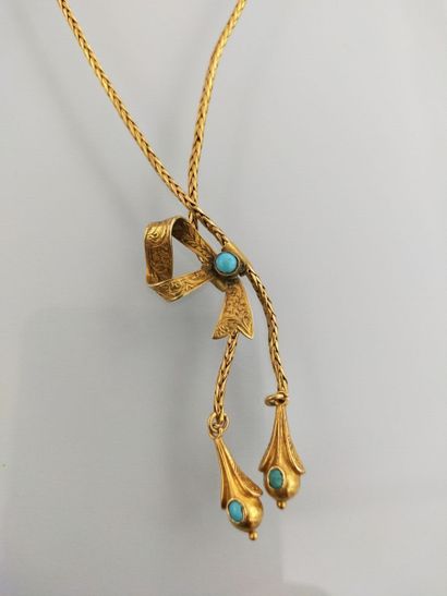 Flexible necklace in 18k yellow gold with...