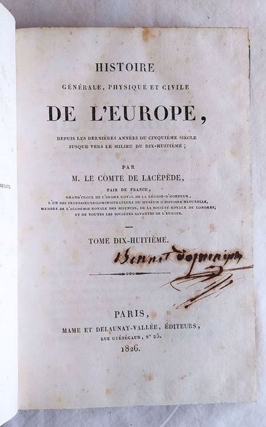 DE LACÉPÈDE (Bernard Germain), 