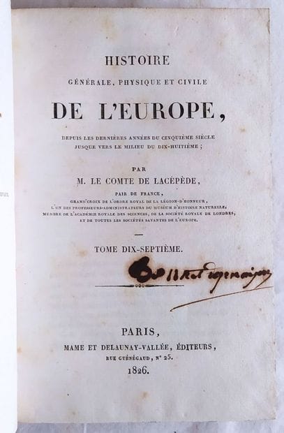 DE LACÉPÈDE (Bernard Germain), 