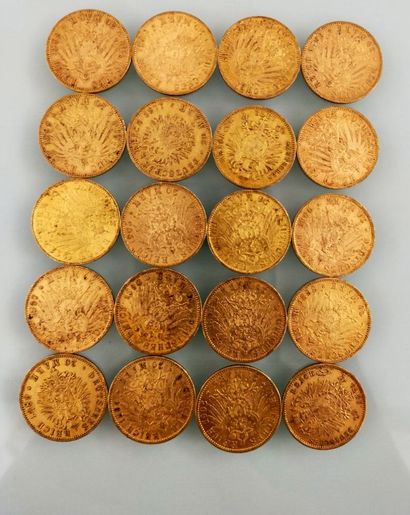 20 coins of 20 gold Mark, Germany
(worn and...