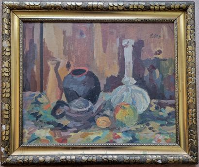 LUBITCH Ossip (1896-1990) 
Still life
Oil...