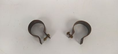 Pair of car lanterns in copper with eagle...