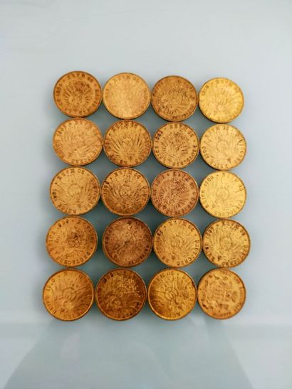 20 coins of 20 gold Mark, Germany
(worn and...