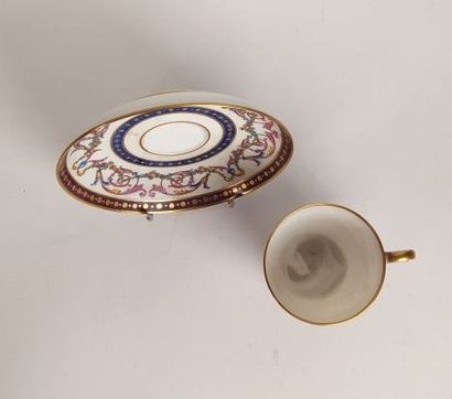 Collection of porcelain cups and saucers...