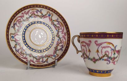 Collection of porcelain cups and saucers...