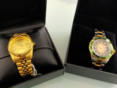 Two metal men's watches
