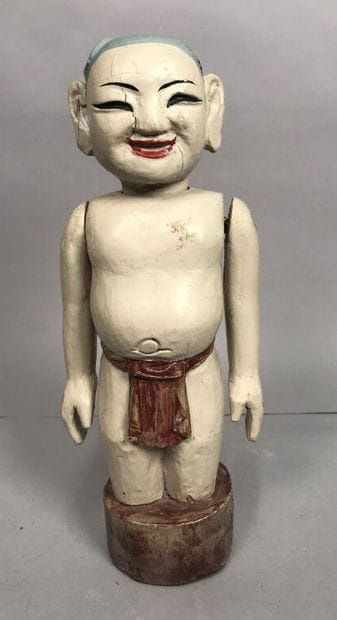 Japon, XXe
Figurine aux bras articulés en...