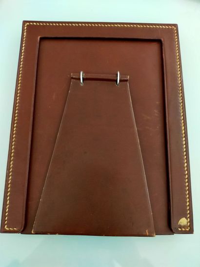 HERMES PARIS
Brown leather frame
signed
Height...