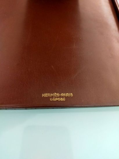 HERMES PARIS
Brown leather frame
signed
Height...
