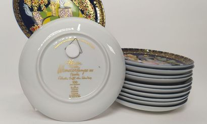 ROSENTHAL
12 porcelain plates with polychrome...