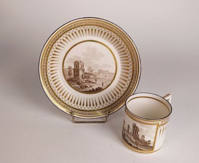 Collection of porcelain cups and saucers...