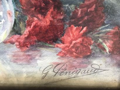 G. PENIGAUD
Nature morte aux bouquet de oeillets
Nature...