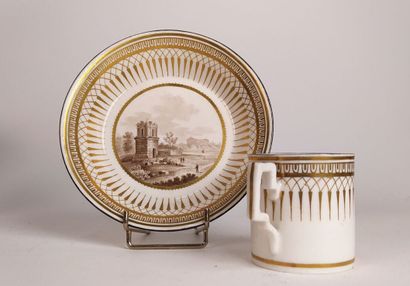 Collection of porcelain cups and saucers...