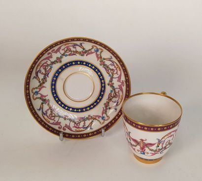 Collection of porcelain cups and saucers...