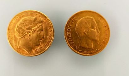 2 coins of 10 francs gold France 1860 & 1899
weight:...