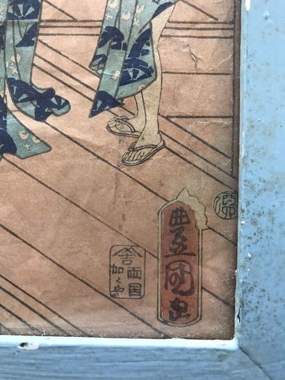JAPON
Ensemble de cinq estampes