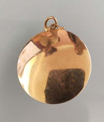 18k yellow gold pendant set with a pearl
Gross...