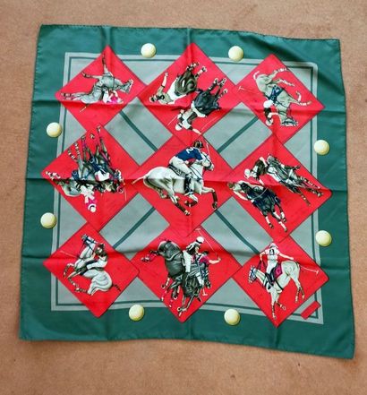 HERMES Paris
Two squares in printed silk...