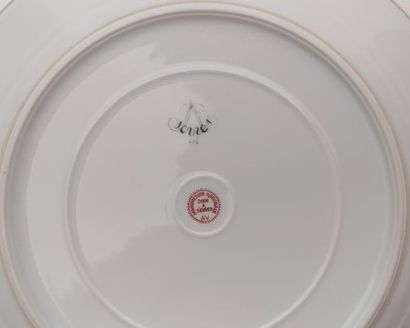 SEVRES
30 white porcelain cake plates with...