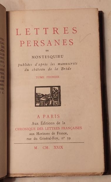 MONTESQUIEU (Charles-Louis DE SECONDAT DE...