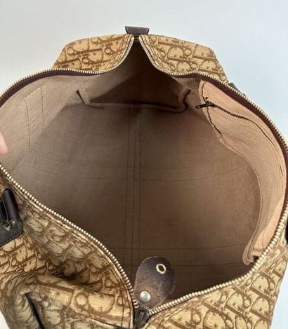 CHRISTIAN DIOR.
Boston bag, signed canvas...