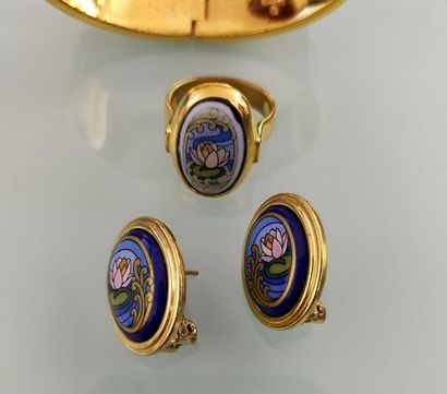 Michaela Frey, Vienna.
Set of enamelled gold...