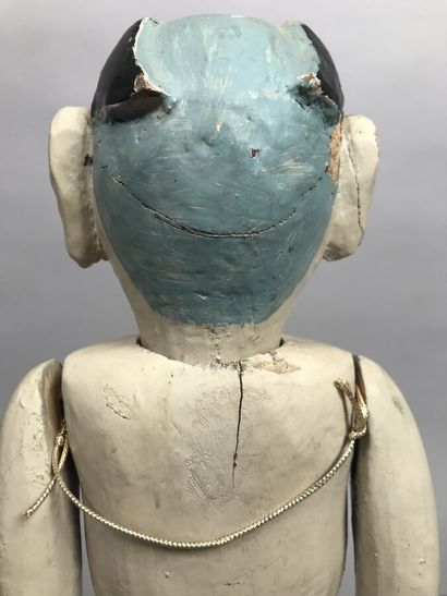Japon, XXe
Figurine aux bras articulés en...