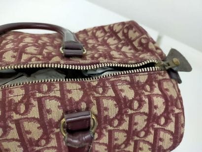 CHRISTIAN DIOR.
Boston bag, signed canvas...