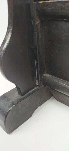CHINE
Ecran de table en pierre dure représentant...