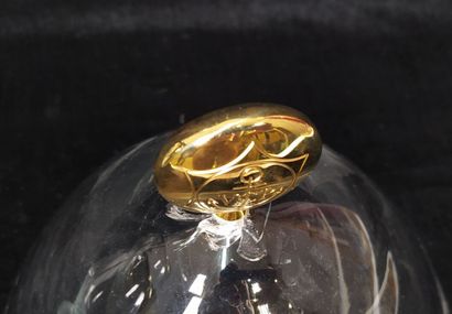 Glass and gilded metal champagne bucket Veuve...