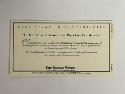 Box of 24 medals, collection Trésors du Patrimoine...