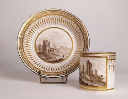 Collection of porcelain cups and saucers...