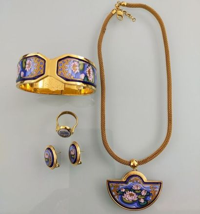 Michaela Frey, Vienna.
Set of enamelled gold...