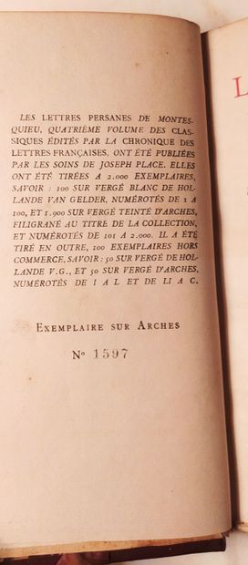 MONTESQUIEU (Charles-Louis DE SECONDAT DE...