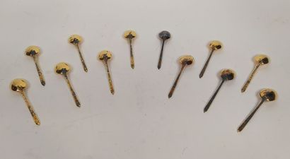 12 gilded silver mocha spoons
Weight : 115...