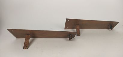 Pair of car lanterns in copper with eagle...