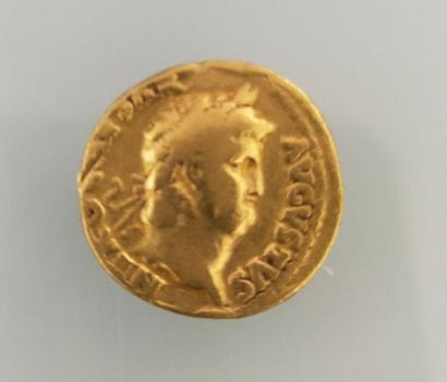 1 antique roman coin Nero, wear, 7 gr