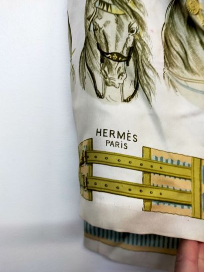 HERMES Paris
Printed silk shirt, single breasted,...