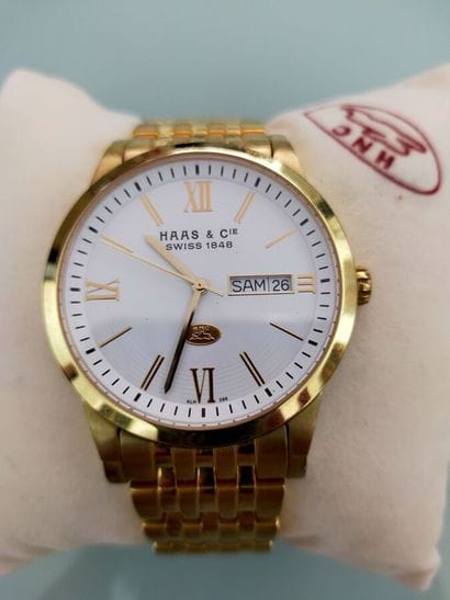HAA & CIE
Men's watch in gold-plated met...