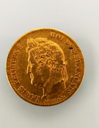 1 piece of 40 francs gold Louis Philippe...
