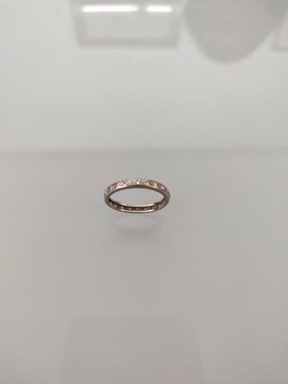 American wedding band in white gold set with...