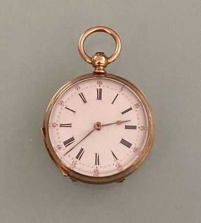 18k gold pocket watch, copper back
Monogrammed
Gross...