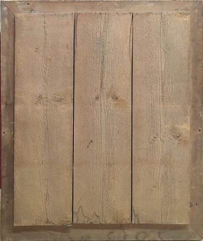 Wood and gilded stucco mirror, Restoration...