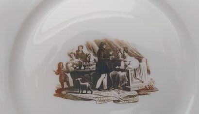 SEVRES
30 white porcelain cake plates with...