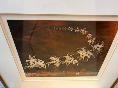 Fort ensemble de gravures contemporaines...