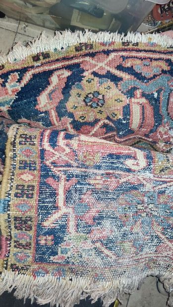 Wool carpet with stylized plant decoration,...