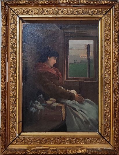 Russian school
Woman at a window
Panel
Height...
