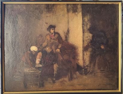 Modern school
The shoeshine boy
Oil on panel
Height...