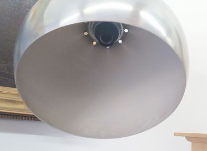 Chrome-plated and brushed metal floor lamp...